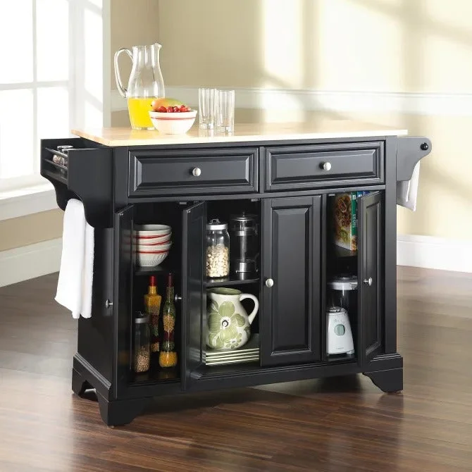 Crosley Furniture Lafayette Full Size Kitchen Island With Natural Wood Top