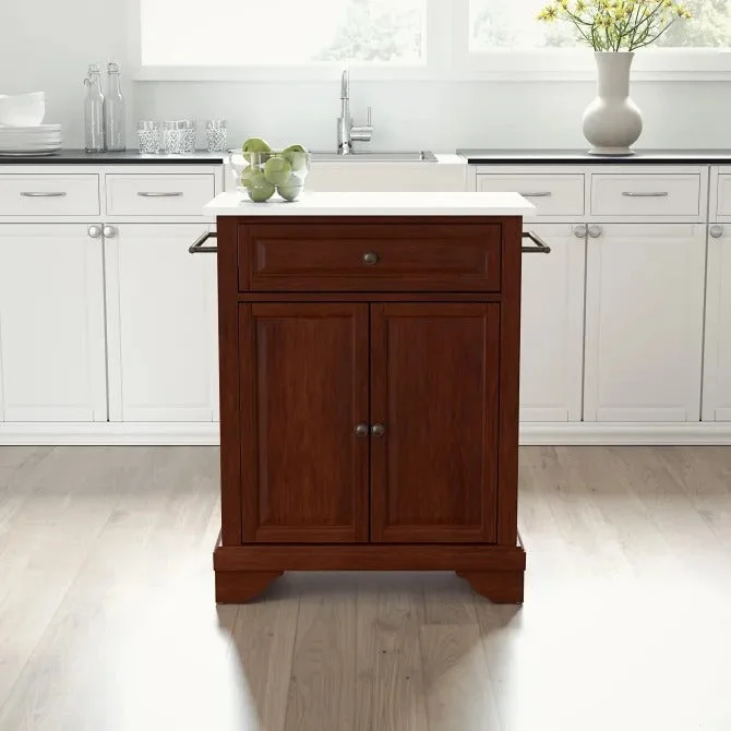 Crosley Furniture Lafayette Mahogany/white Granite Top Portable Kitchen Island/cart