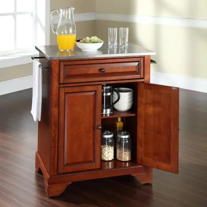 Crosley Lafayette Gray Granite Top Portable Kitchen Island