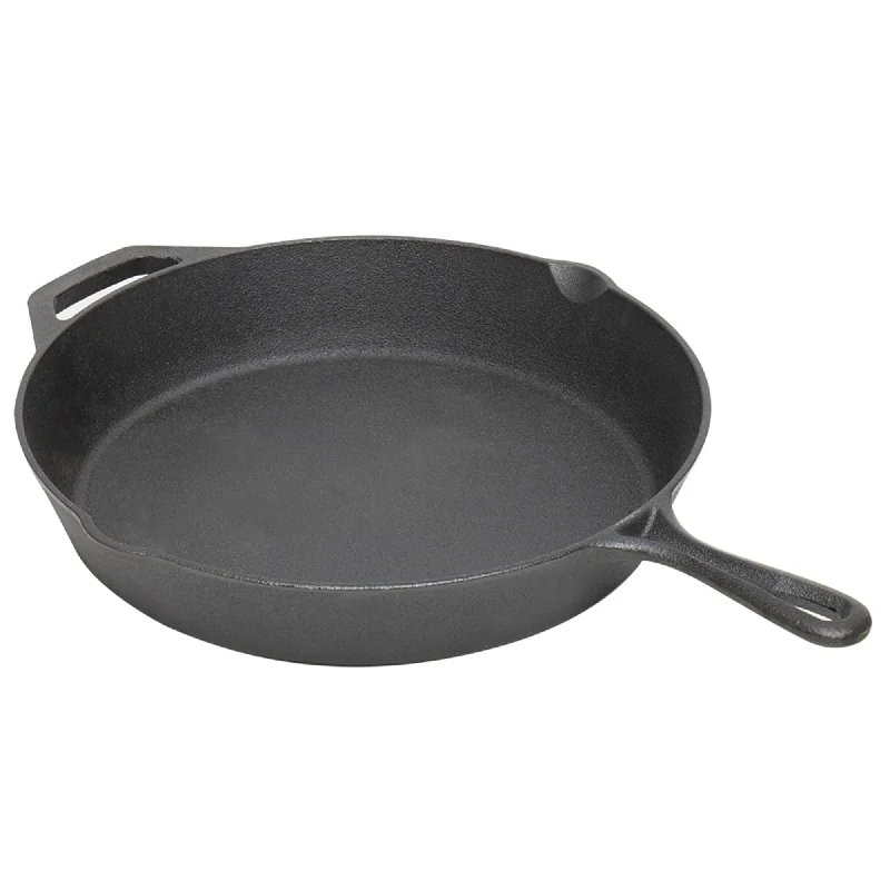 12-inch Pre-Seasoned Cast Iron Skillet with Pour Spouts