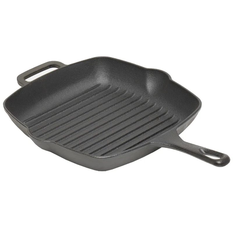 10-inch Pre-Seasoned Cast Iron Square Grill Pan