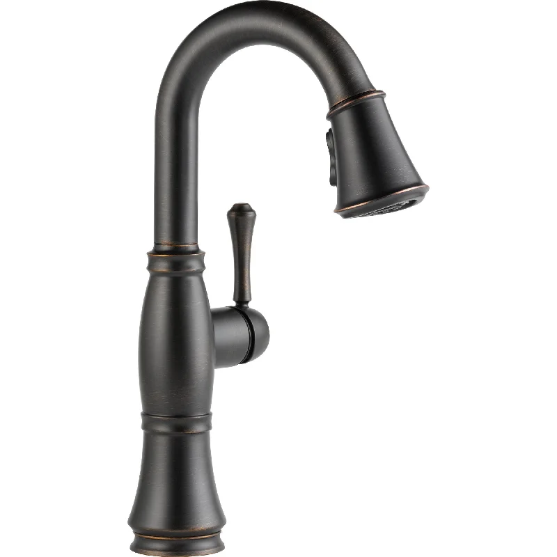 Delta Cassidy Venetian Bronze Single Handle Pull-Down Sprayer Bar Faucet 579600