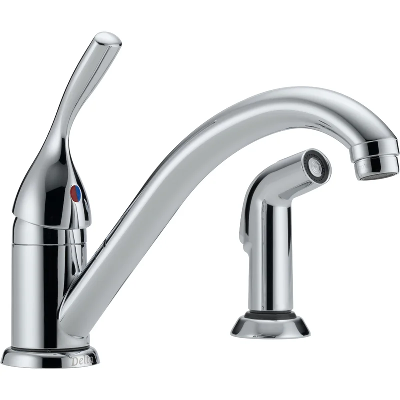 Delta Classic Single Handle Chrome Kitchen Faucet with Side Sprayer 474514