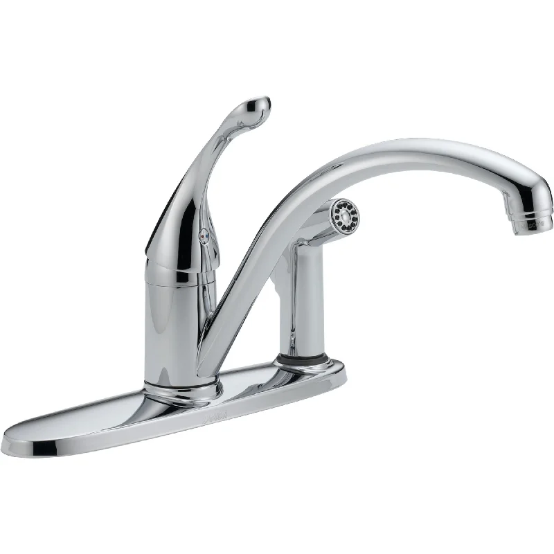 Delta Collins Single Handle Chrome Kitchen Faucet Integral Side Sprayer 465281