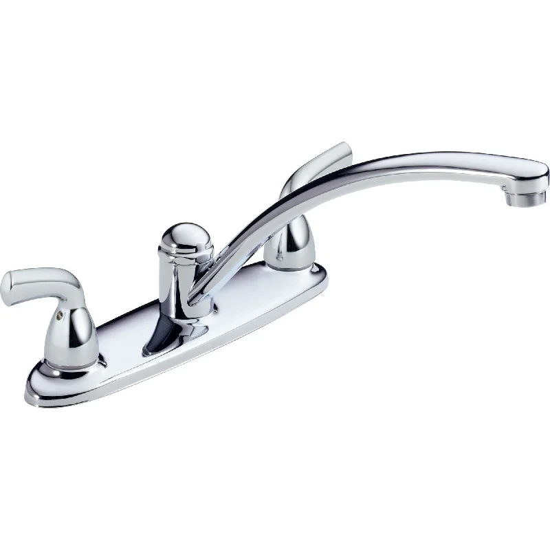 Delta Foundations Classic Two Handle Centerset Chrome Kitchen Sink Faucet 550047