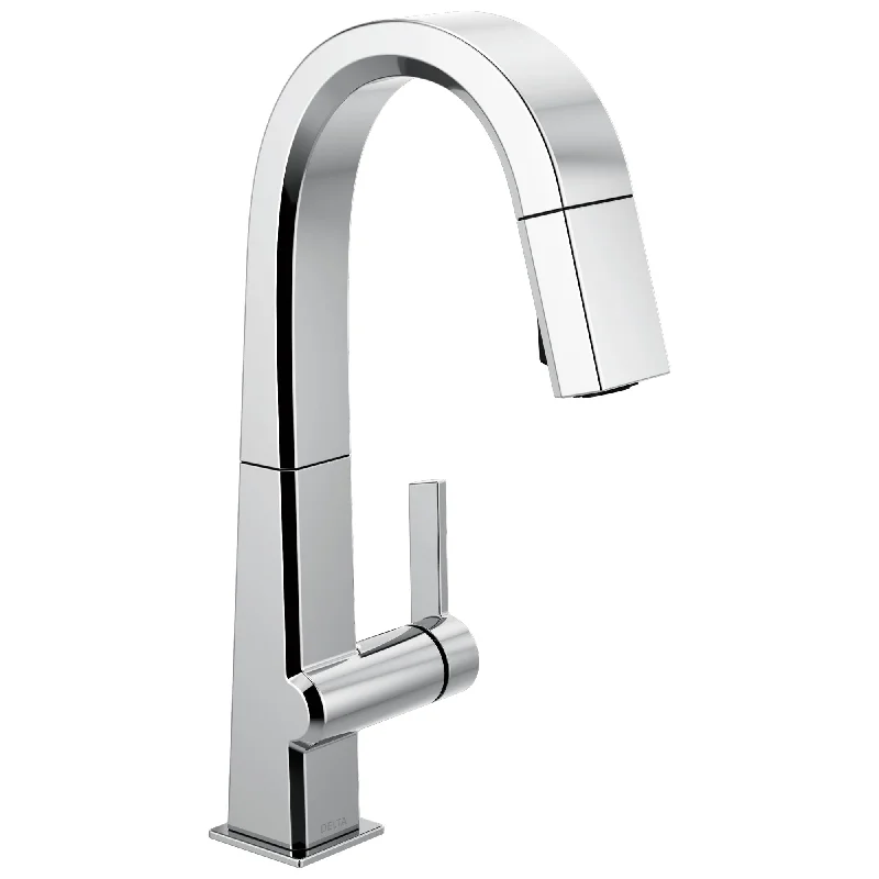 Delta Pivotal Chrome Finish Single Handle Pull Down Bar/Prep Faucet D9993DST