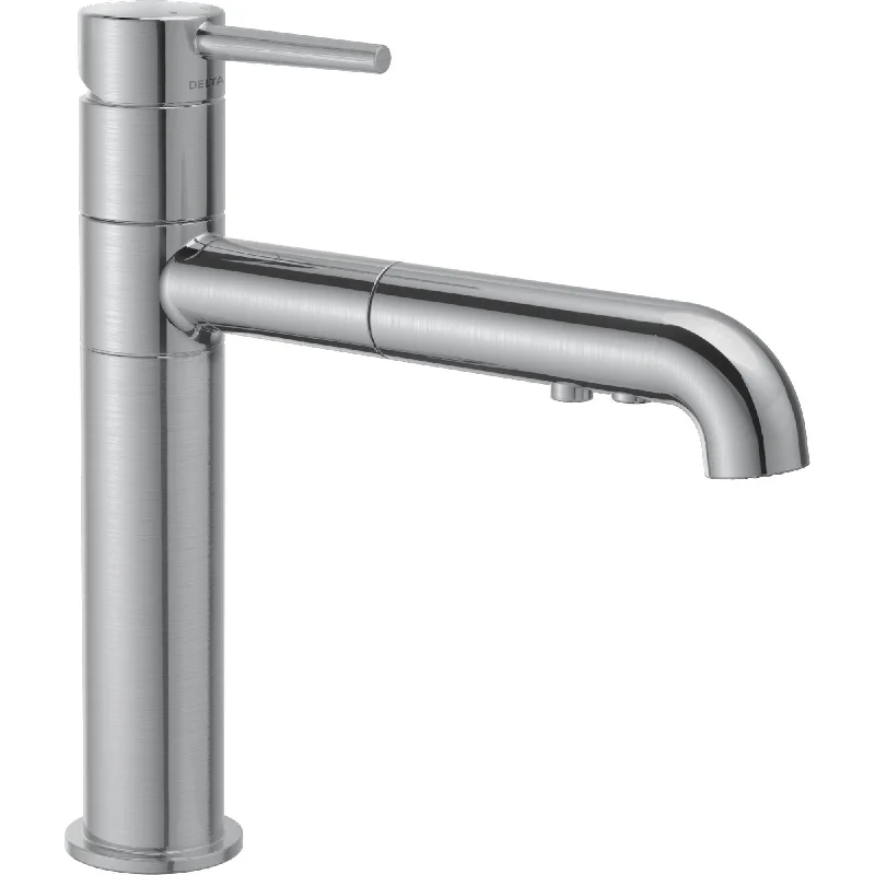 Delta Trinsic Modern Arctic Stainless Pull-Out Sprayer Kitchen Faucet 641547