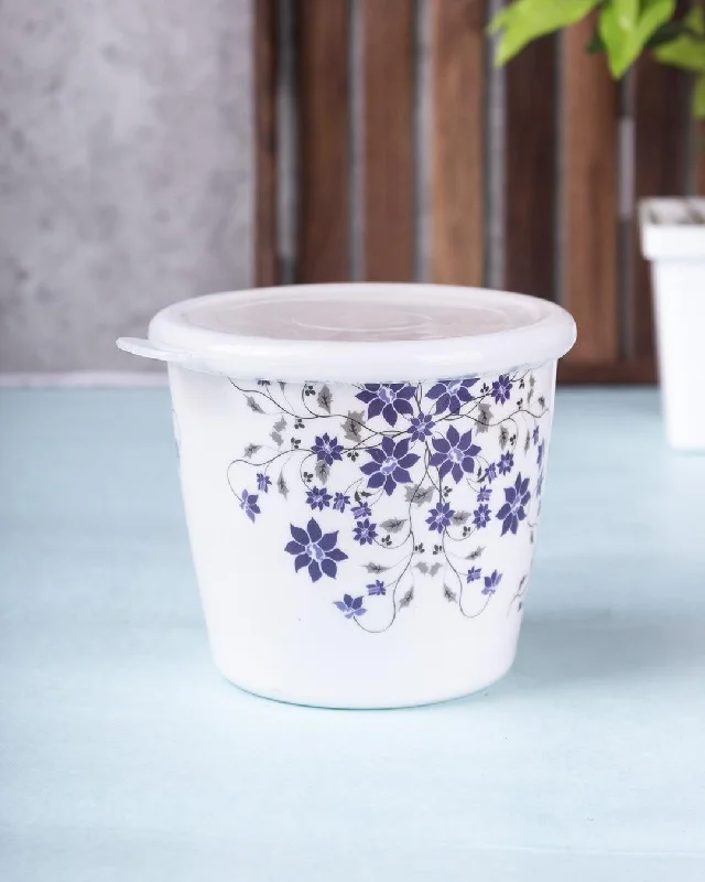 Market99 Tableware Floral Design Melamine Jar for Dining Table Pickle Storage Canister, 650 mL