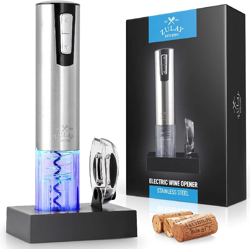 Electric Wine Opener With Charging Base and Foil Cutter