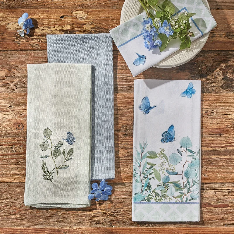 Eucalyptus Greens Decorative Dishtowel Set of 2  Park Designs