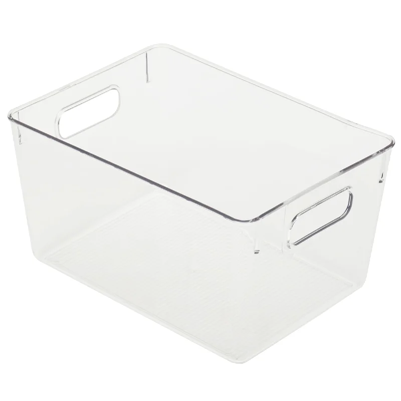 Large Plastic Fridge Bin, Clear