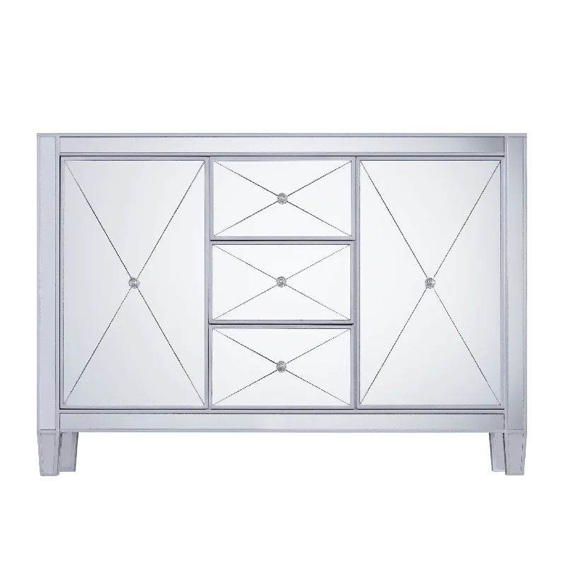 Glamorous Mirrored Bling Multi Storage Accent Cabinet