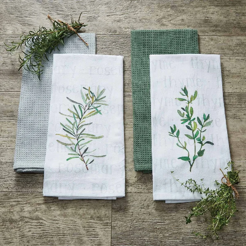 Herb Garden Thyme 2 Dishtowel Set of 4 Park Designs