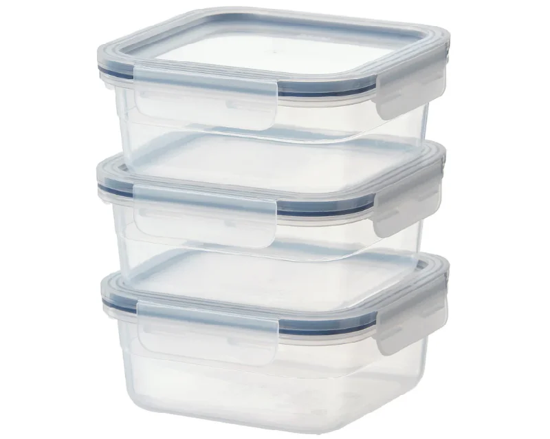 IKEA 365+ Food container, square/plastic, 750 ml