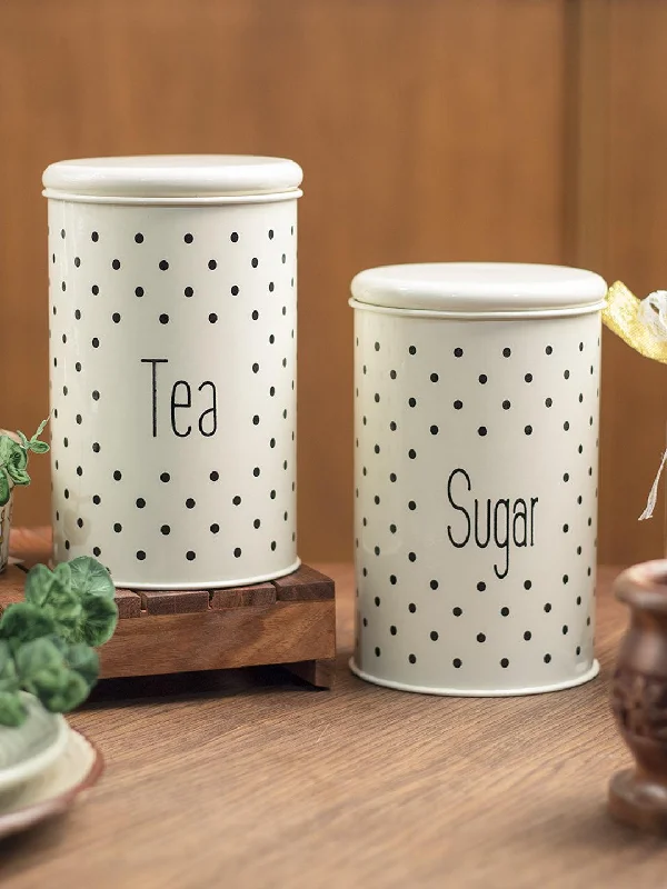 Stylish Ivory Tea & Sugar Jar (Each 1000 Ml)