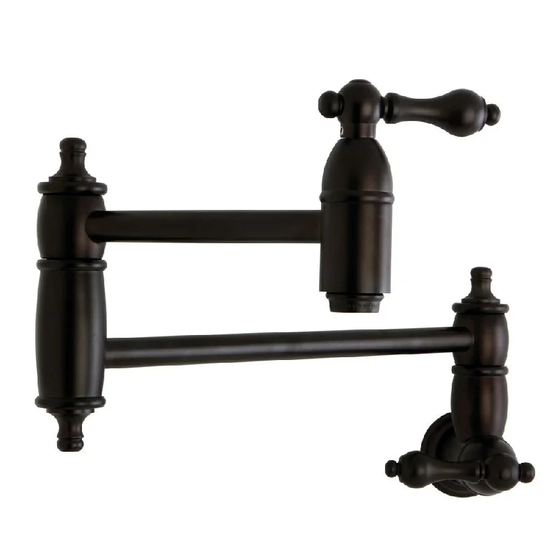 Kingston Brass Lever Handle Oil Rubbed Bronze Kitchen Pot Filler Faucet KS3105AL