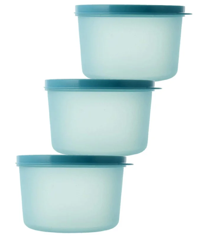 Kuber Industries Plastic 3 Pieces Kitchen Storage Spice Containers, Fridge Container, Food Utility Box, Food Storage Containers Jars 400 Ml (Blue) - (CTLTC043873)