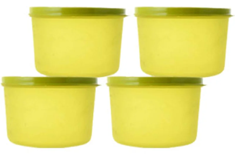 Kuber Industries Plastic 4 Pieces Kitchen Storage Spice Containers, Fridge Container, Food Utility Box, Food Storage Containers Jars 600 Ml (Green) - CTLTC43944