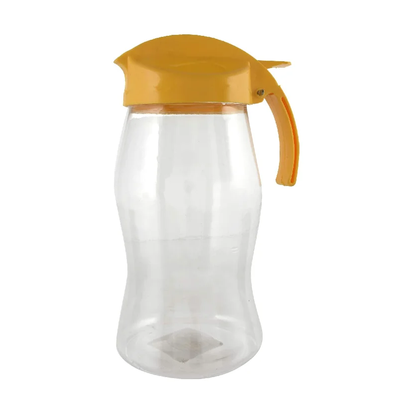 Kuber Industries Plastic Leakproof Oil Bottle Olive Oil Dispenser for Kitchen Storage Container, 1100 Ml (Yellow)-KUBMART11133