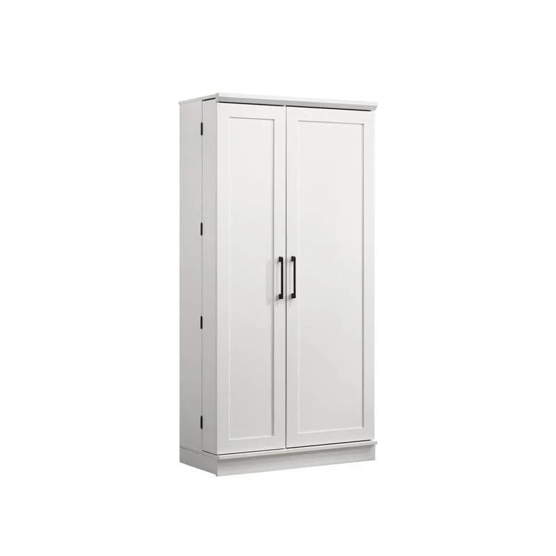 Lincoln White Storage Cabinet with Swing-Out Storage Door