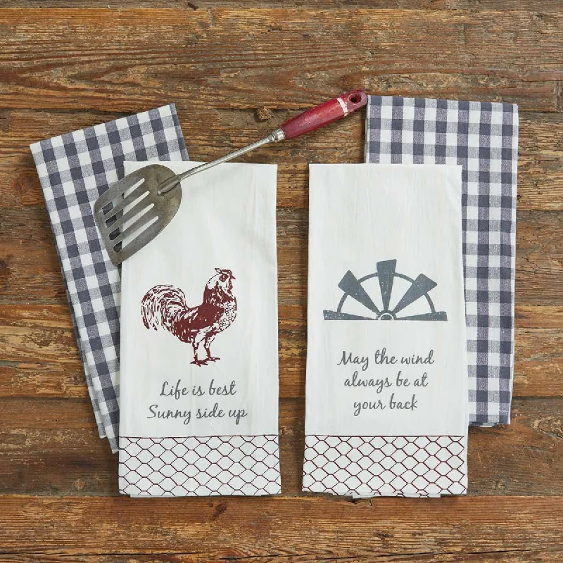 May The Wind Dishtowels  Set of 4  Park Designs