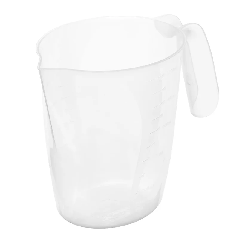 1000 ml Plastic Measuring Cup with Raised Measurement Markings, Clear