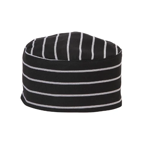 Mercer M60075BCS Millennia Baker's Skull Cap, Black and White Stripe