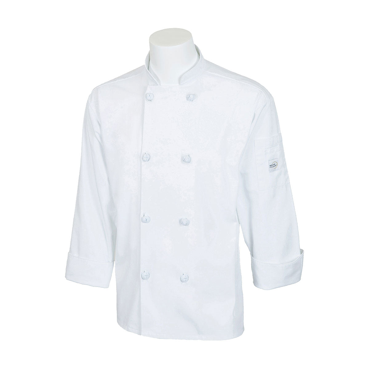 Mercer Millennia M60012WHXS Unisex Chef Jacket w/ Shoulder Pocket, X-Small, White