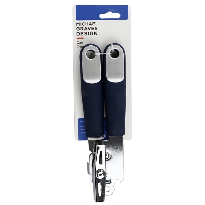 Michael Graves Design Comfortable Grip Stainless Steel Can Opener, Indigo