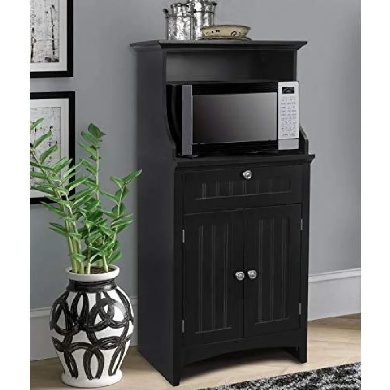 Microwave/Coffee Maker Utility Cabinet in Black