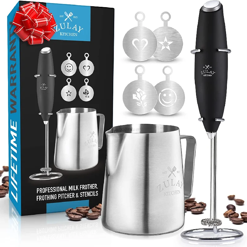 Milk Frother Complete Set - Handheld Foam Maker for Lattes