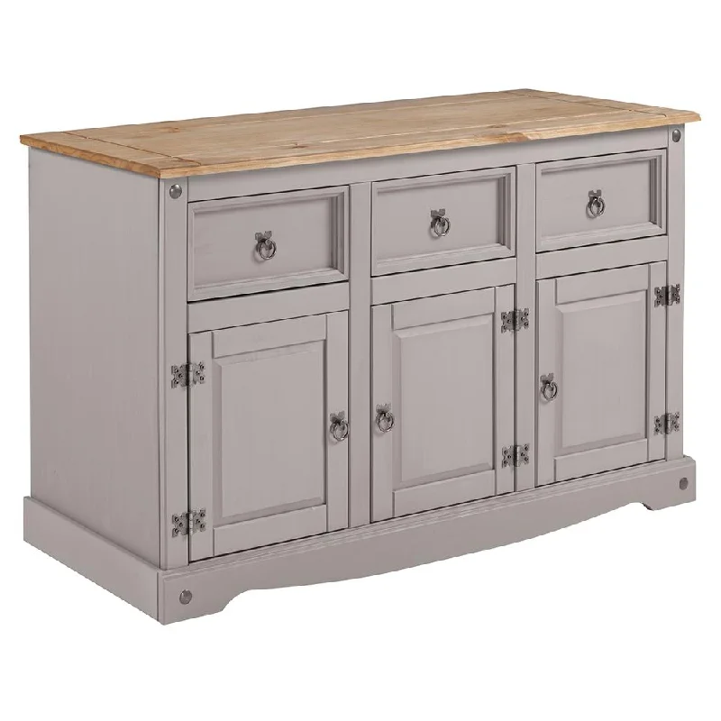 Model COG388 Cottage Series Wood Buffet Sideboard in Corona Gray