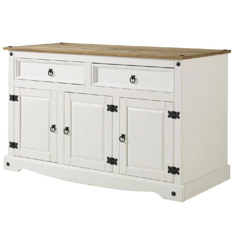 Model COW916 Cottage Series Wood Buffet Sideboard in Corona Snow