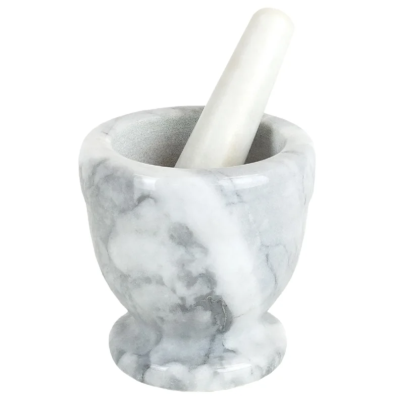 Marble Mortar and Pestle, White