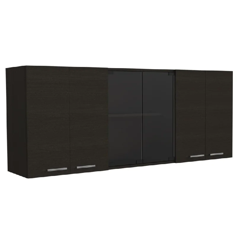 Olimpo 150 Wall Cabinet With Glass In Black