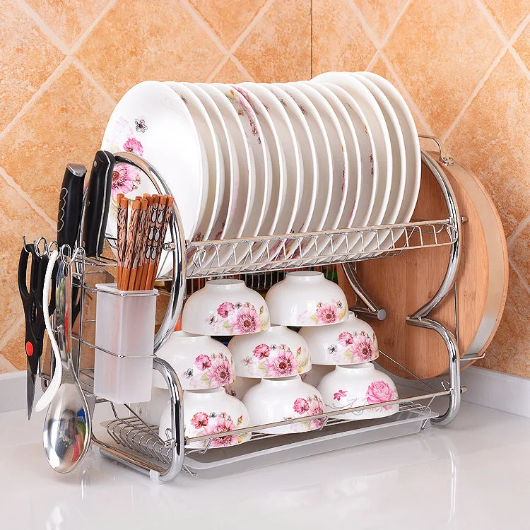 Kitchen Tableware Draining Plate Rack