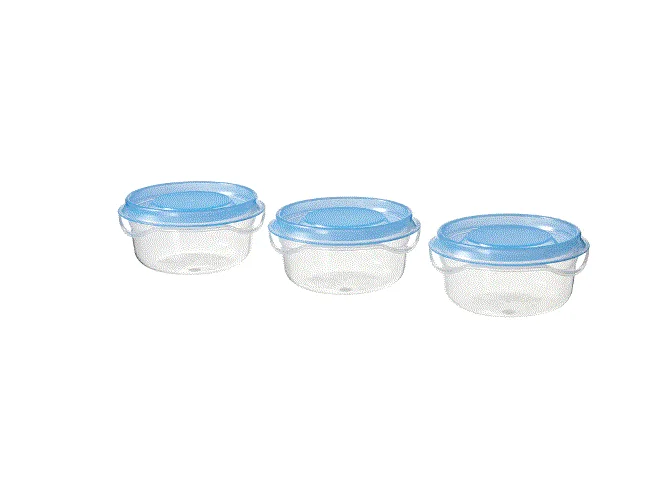 PRUTA Food container, transparent/blue, 70 ml