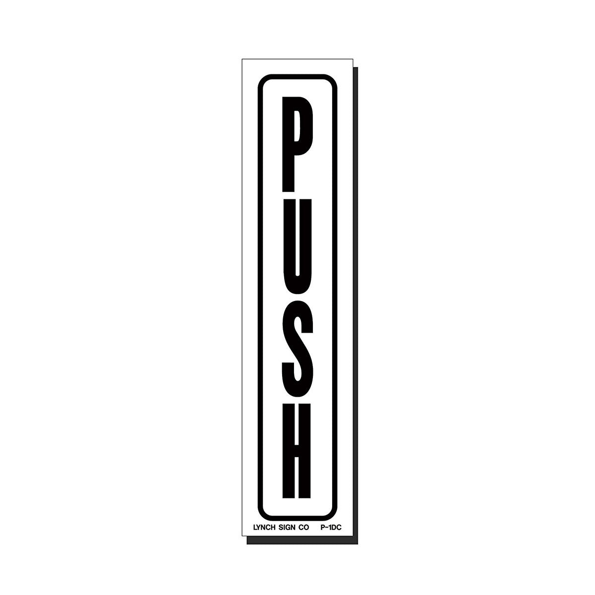 "Push" Decal, 1" x 7"