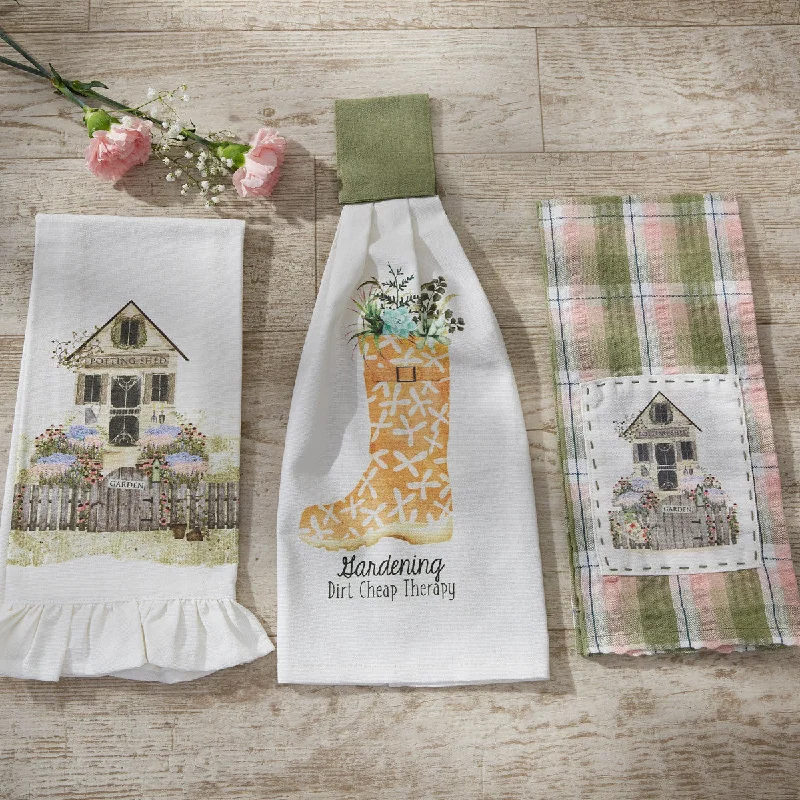 Spring Garden Decorative Dishtowel Set of 2 Park Designs