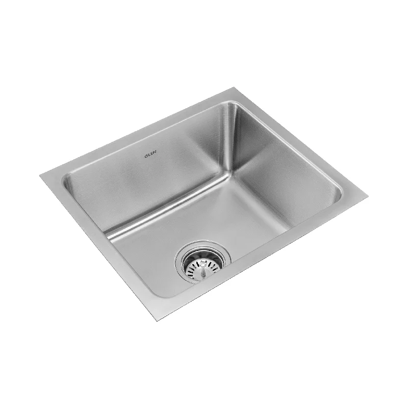 Stainless Steel Grade 304 Sink for Kitchen, Single Bowl Press Sink 18x16x9 inches, Matte Finish (KS-SP18169SBM)