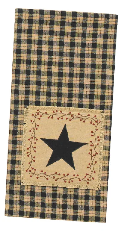 Star Patch Decorative Dishtowel Set of 2 Park Designs