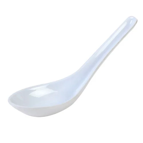 Thunder Group 7003W Melamine Won-Ton Soup Spoon, White, 0.8 oz., Pack of 12