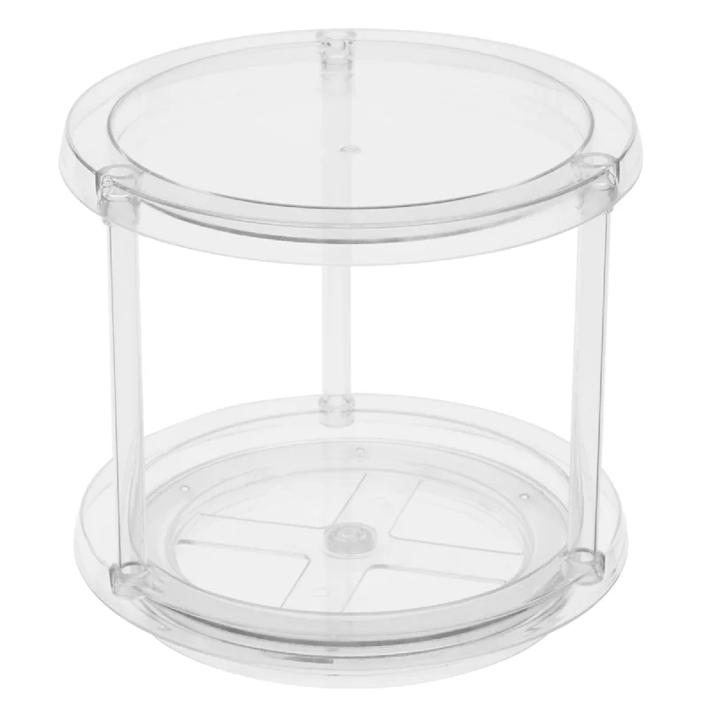 2 Tier Plastic Lazy Susan, Clear