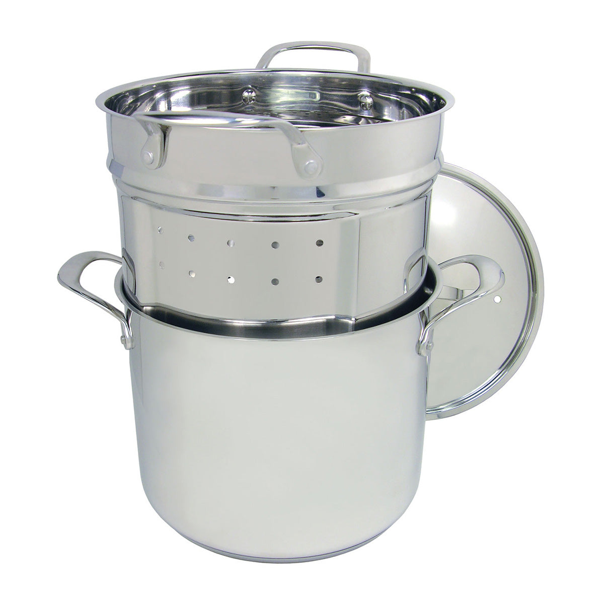 Update International SDPC-08 Stainless Steel Self Draining 8 Qt. Pasta Cooker