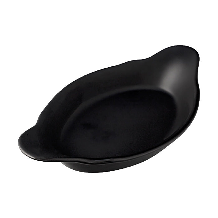 Vista Alegre 020154 Cuisine Stoneware Au Gratin Dish, Black, 8.8 oz., Case of 4