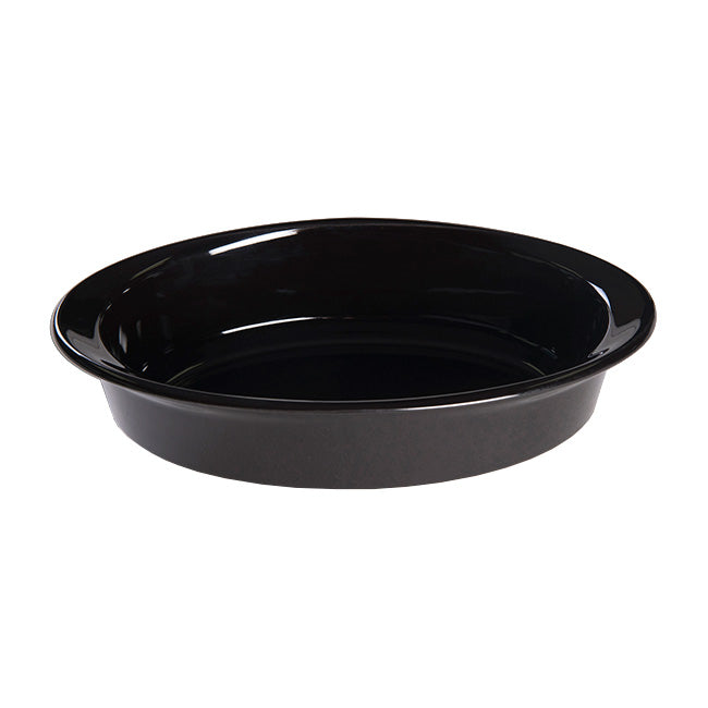 Vista Alegre 020210 Oval Stoneware Roaster, Black, 24 oz., Case of 6