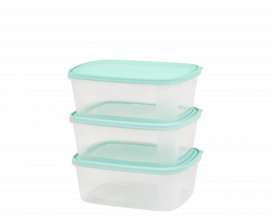 Wham Clear/Assorted Set 3 Everyday 2L Food Box & Lid - 35825