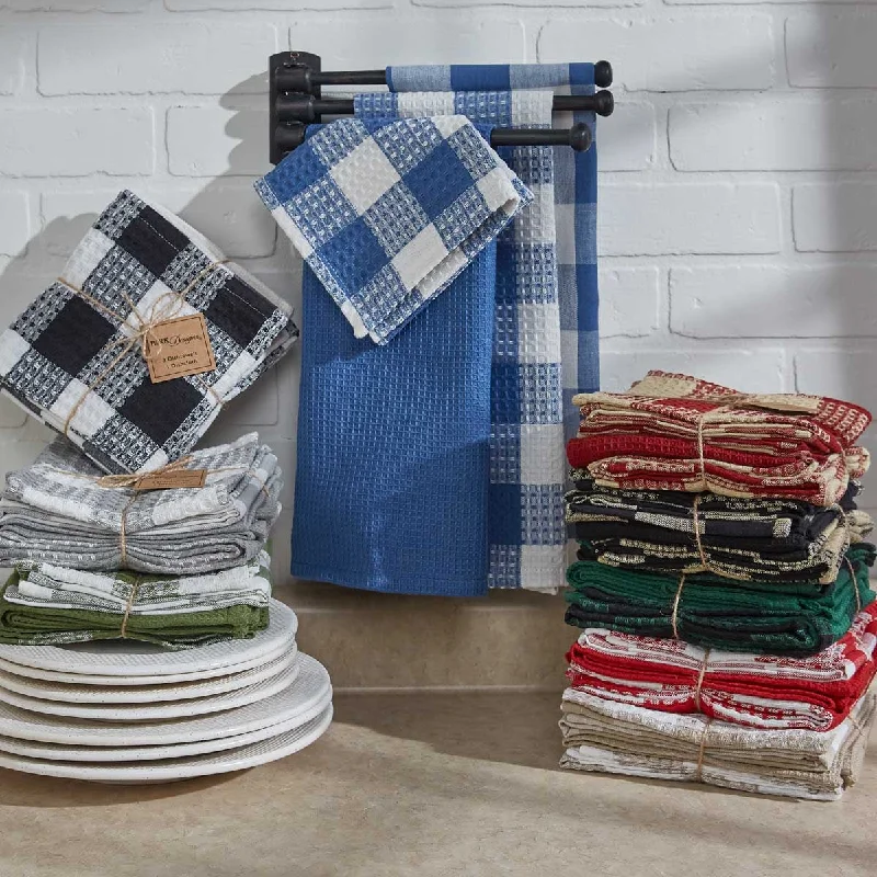 Wicklow Check China Blue Dishtowel Set  Park Designs