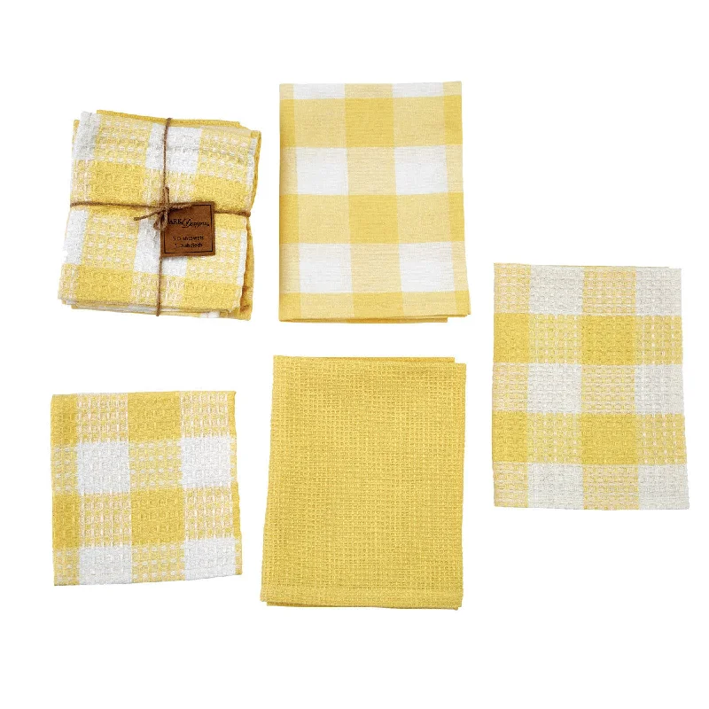 Wicklow Check Yellow Dishtowel Set Park Designs