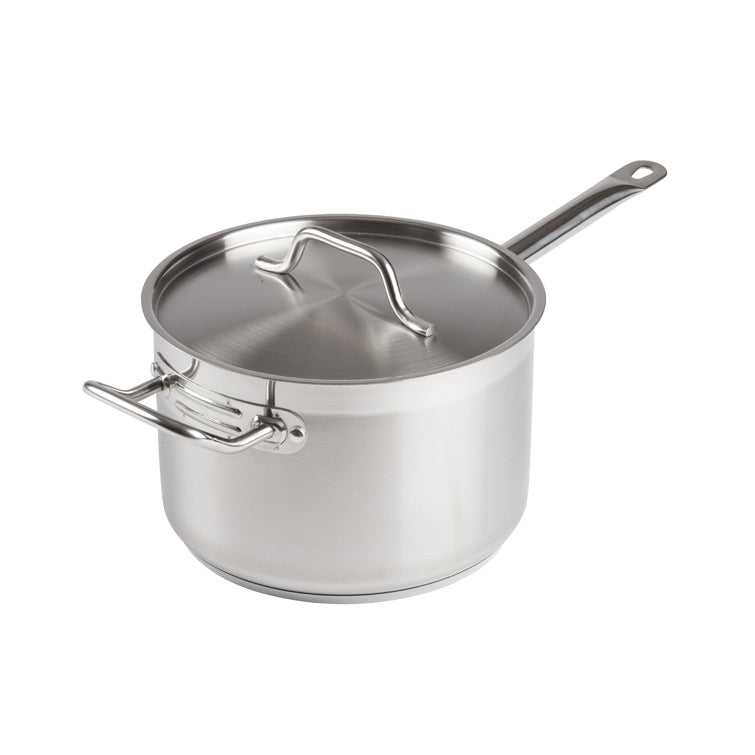 Winco SSSP-7 Premium Sauce Pan w/ Cover, 7-1/2 qt.